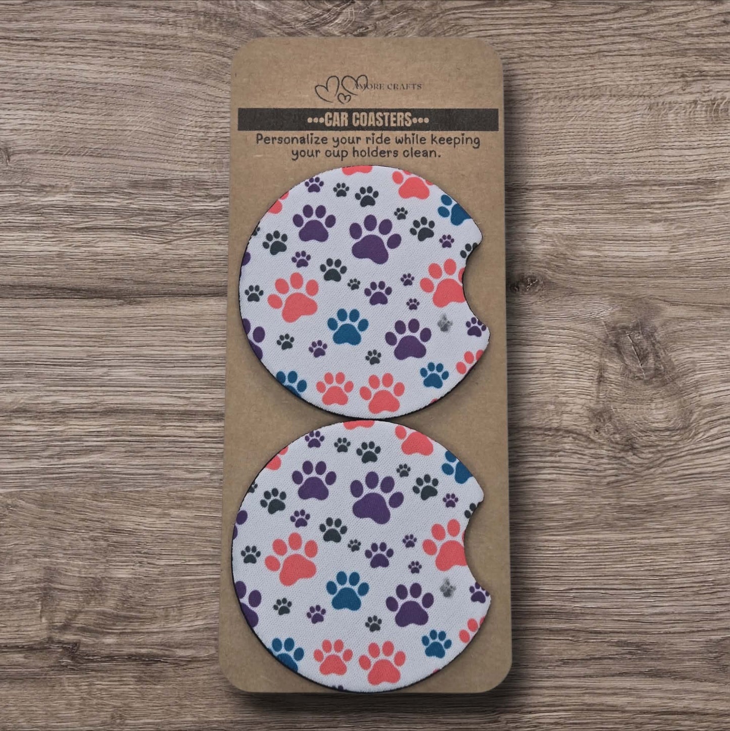 Car Coasters - Tri-Paw Colors