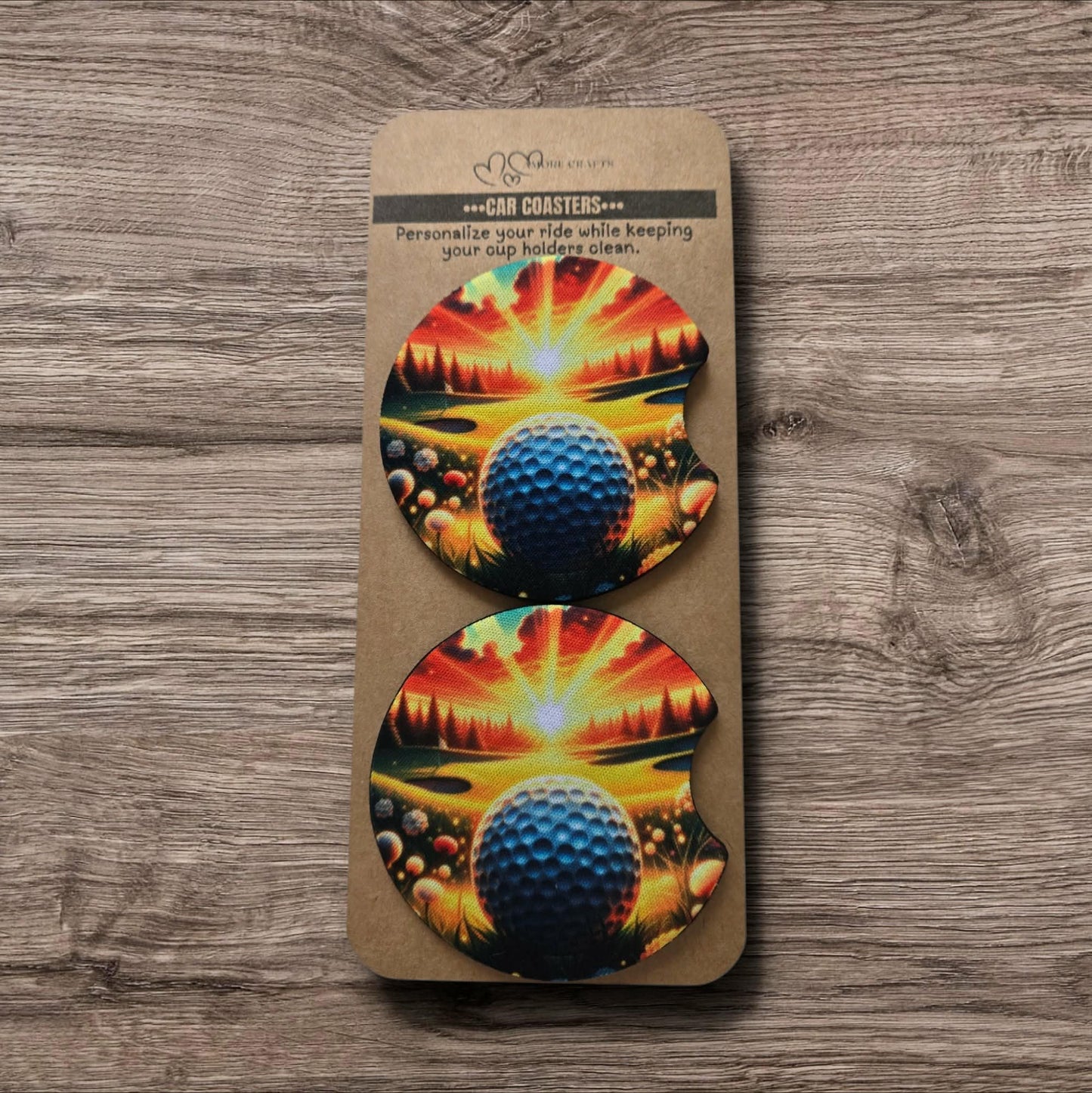 Car Coasters - Sunset Golf
