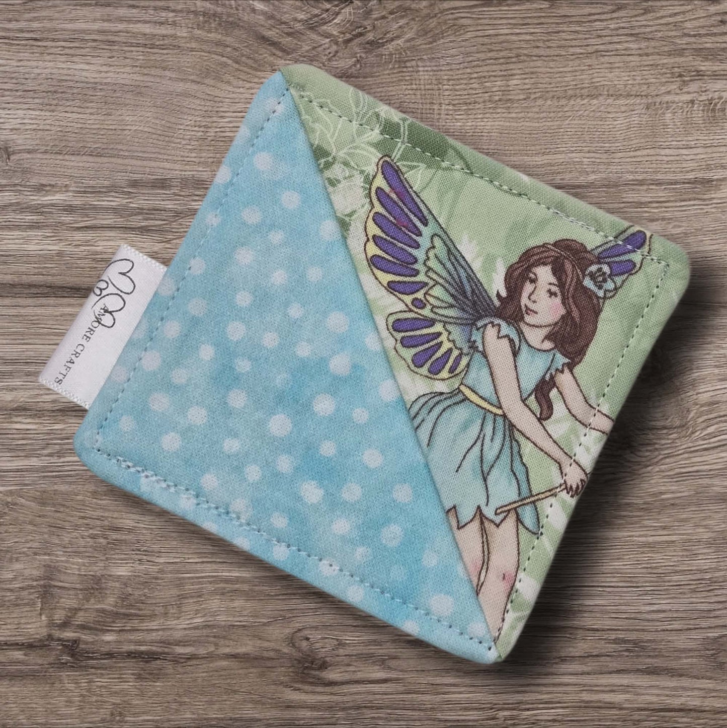 Fabric Corner Bookmark - Green Fairy