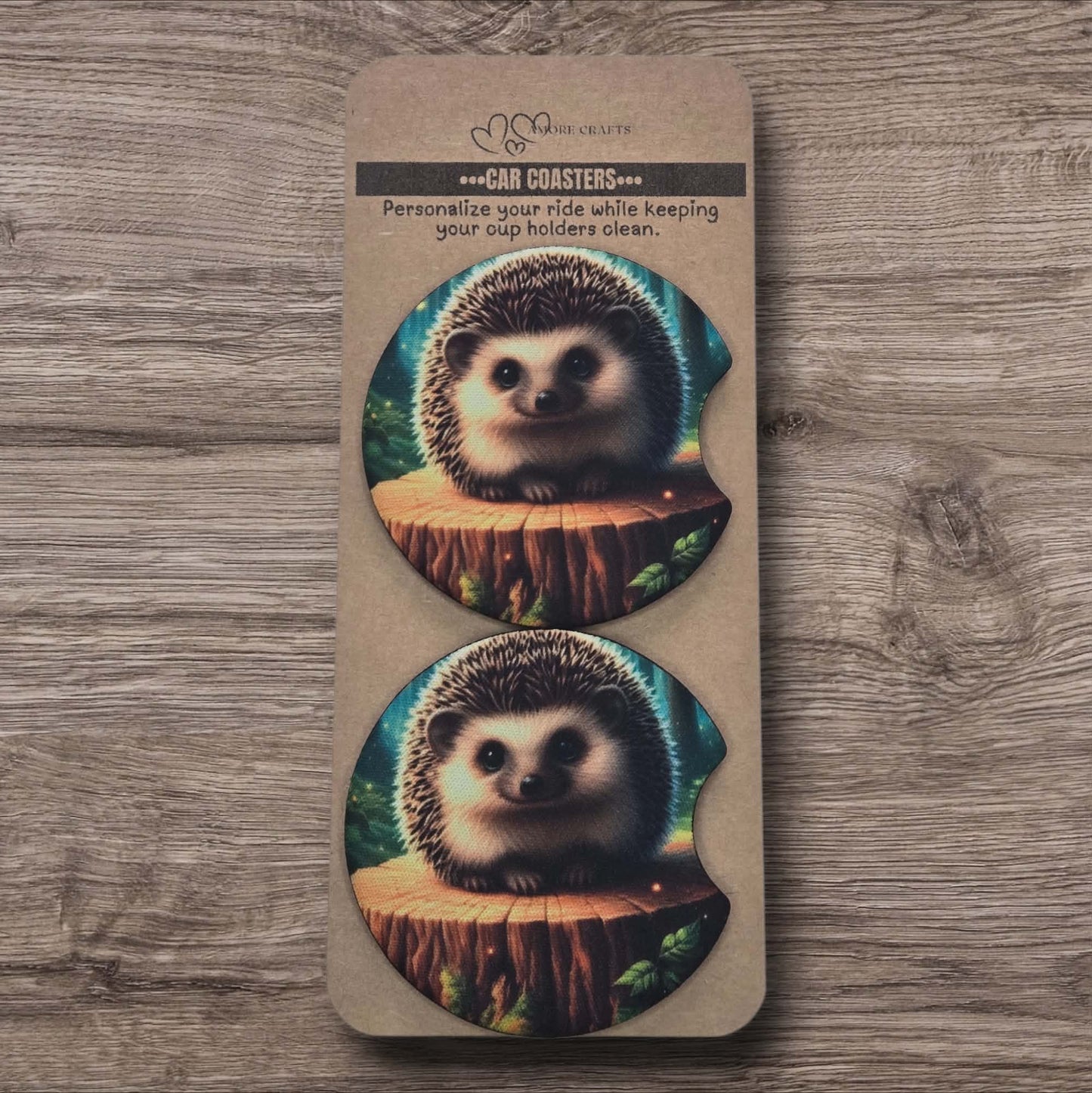 Car Coasters - Lovable Hedgehog