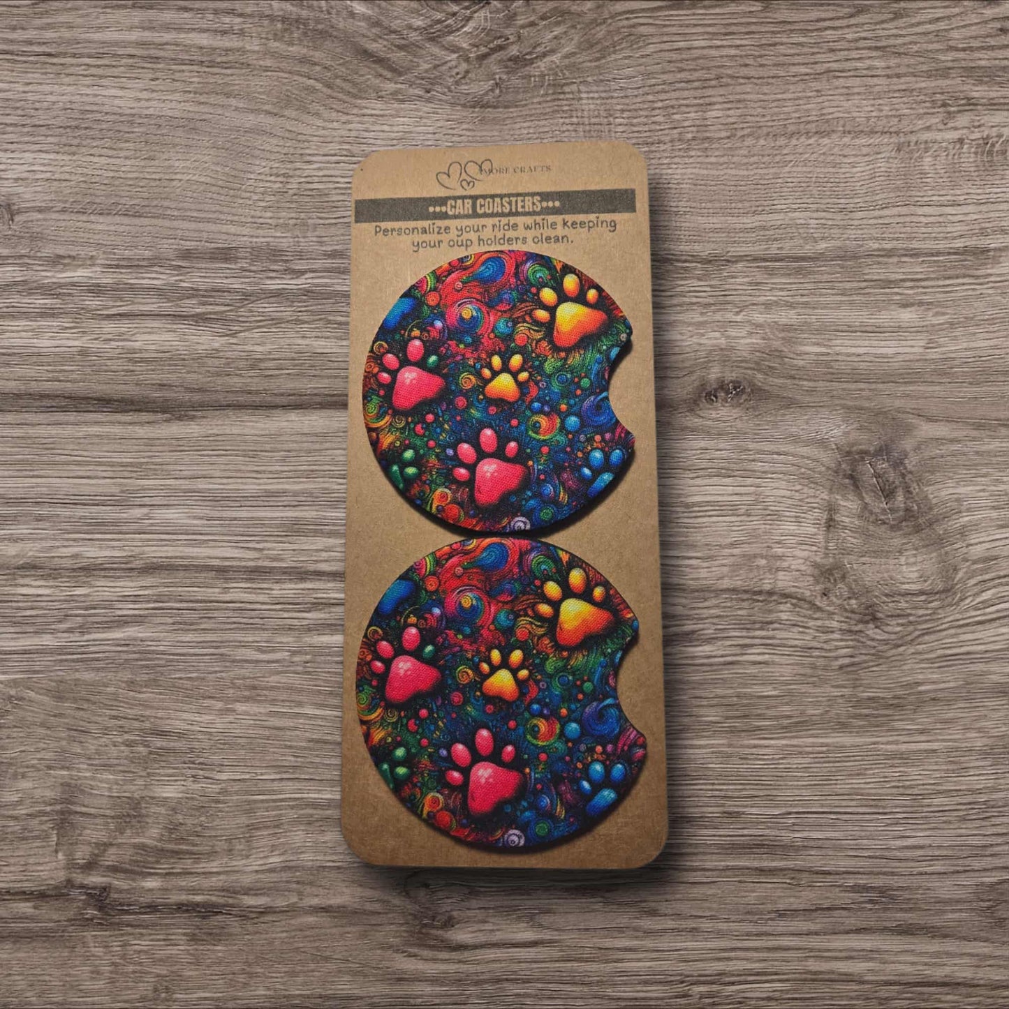 Car Coasters - Paw-some Colors