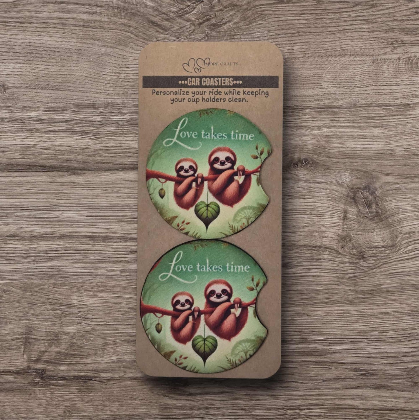 Car Coasters - Love Takes Time