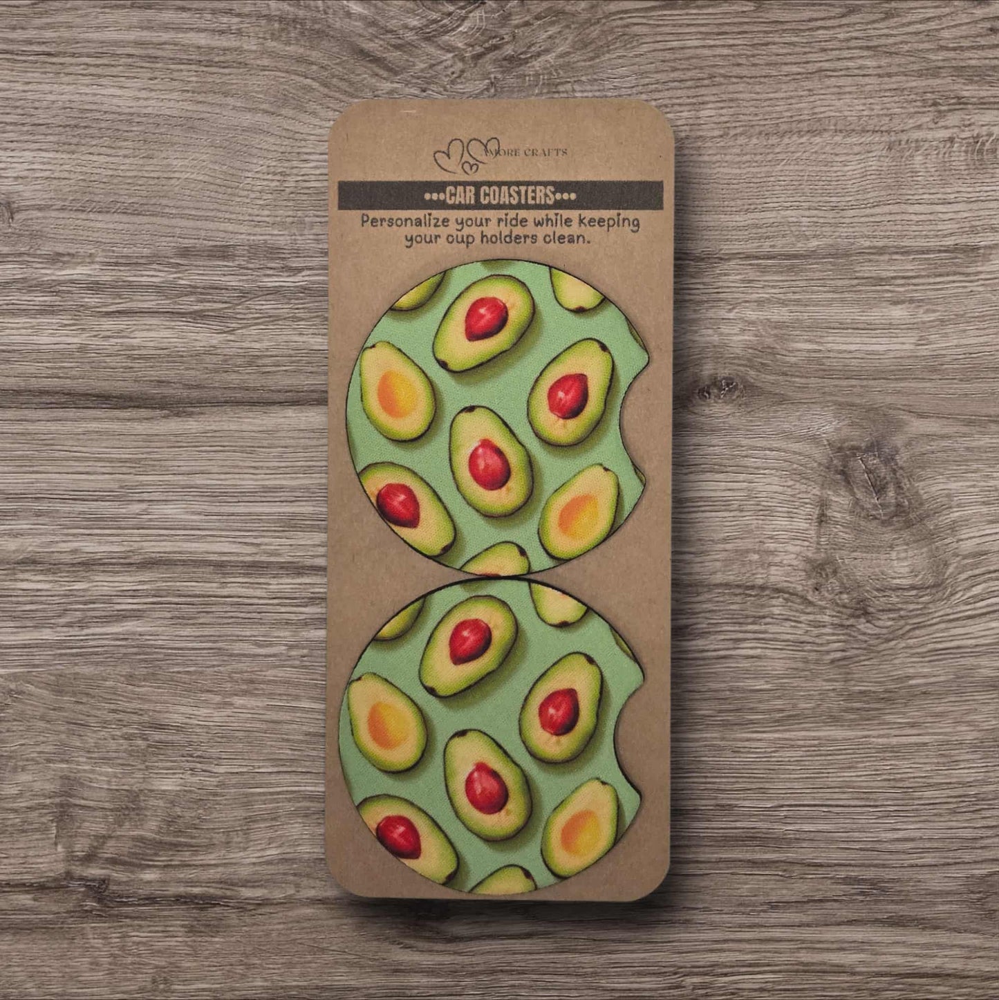 Car Coasters - Avocados