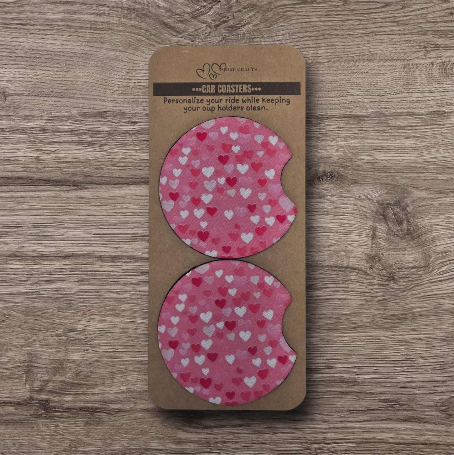 Car Coasters - Tricolor Hearts
