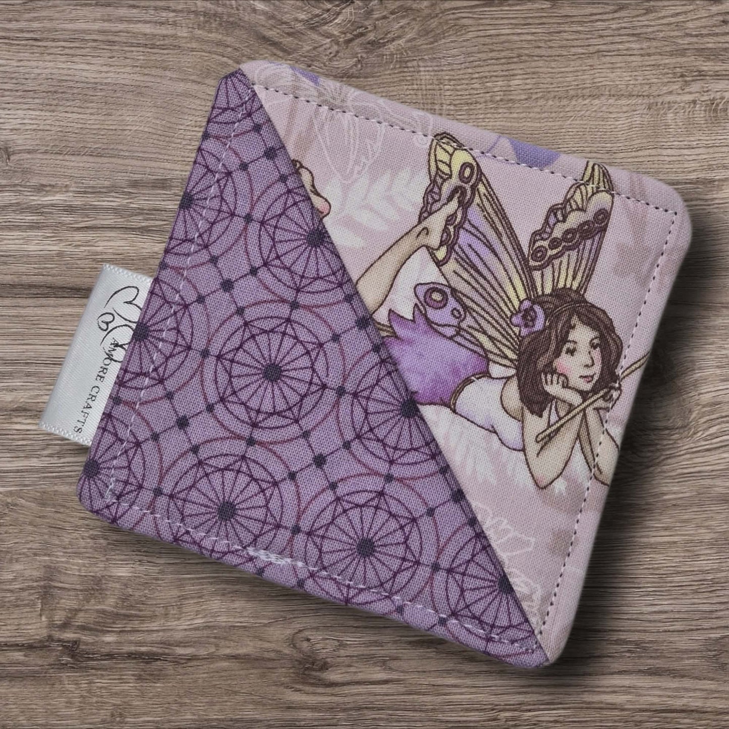 Fabric Corner Bookmark - Purple Fairy