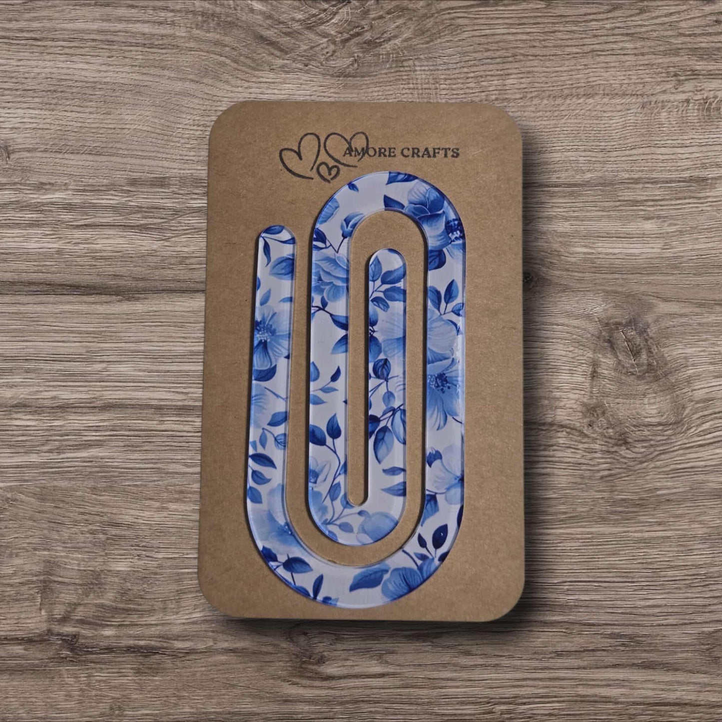 Quirky Paperclip - Dusty Blue Floral
