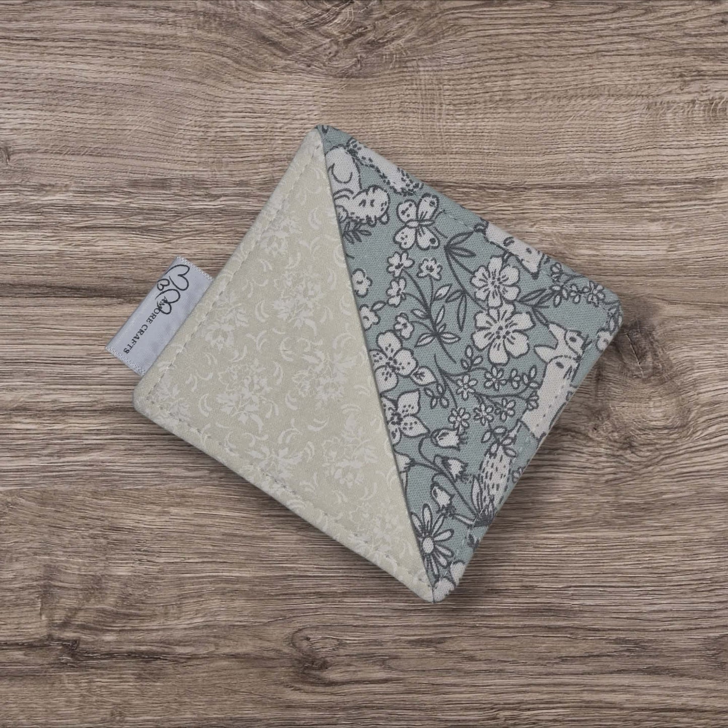 Fabric Corner Bookmark - Woodland Hedgehog