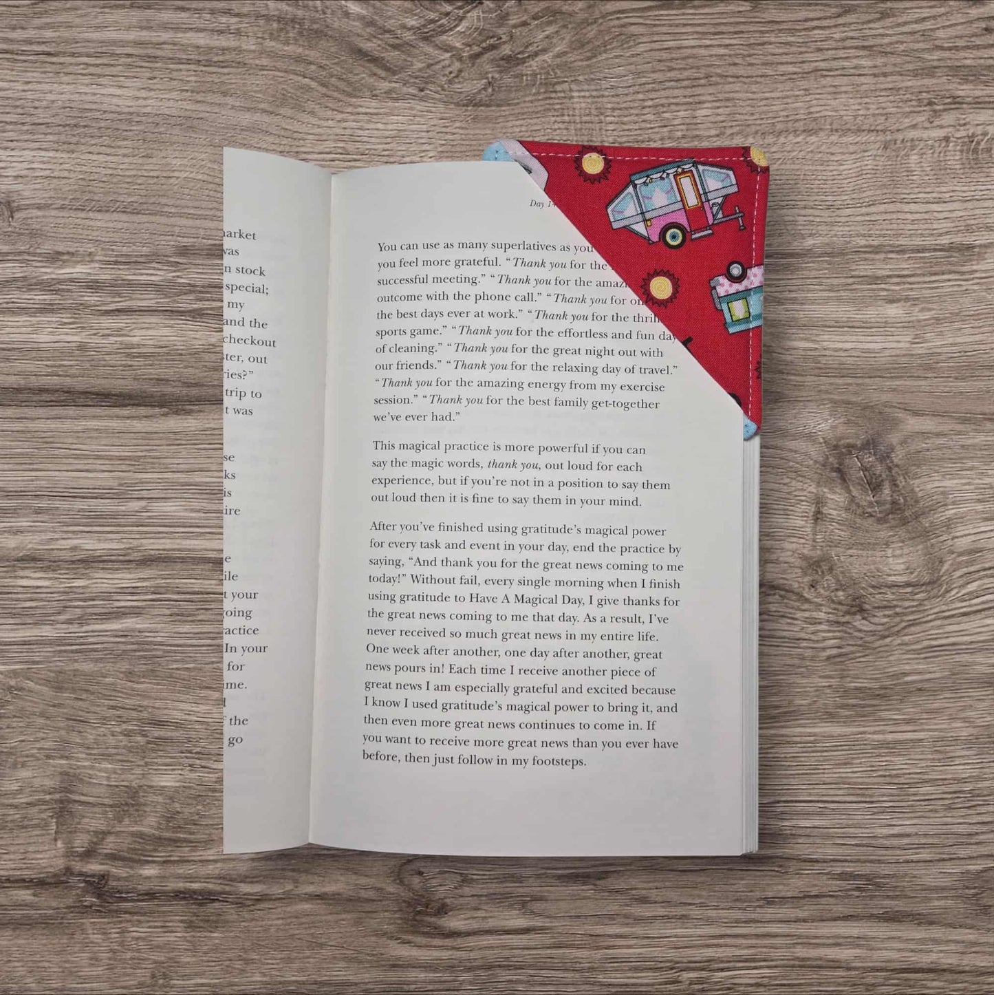 Corner Fabric Bookmark - Happy Campers