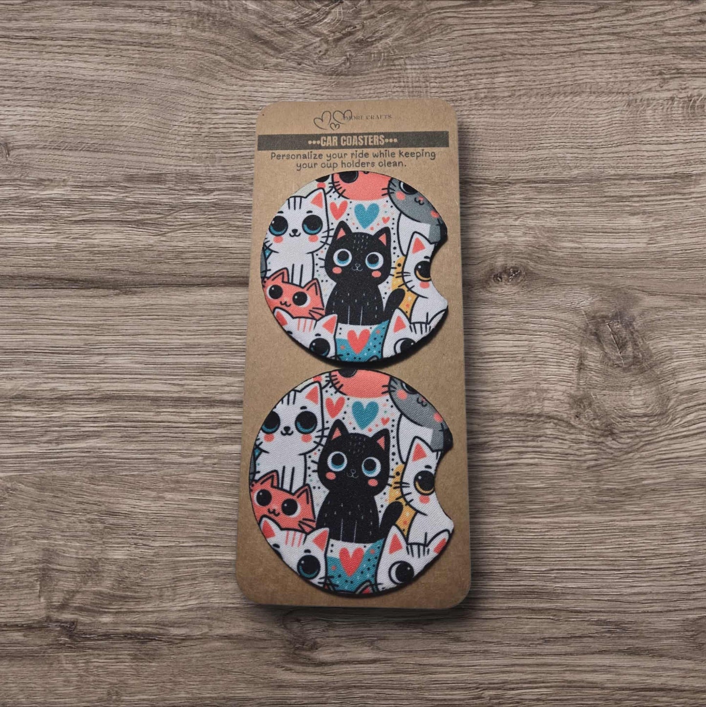 Car Coasters - Purr-fectly Cute