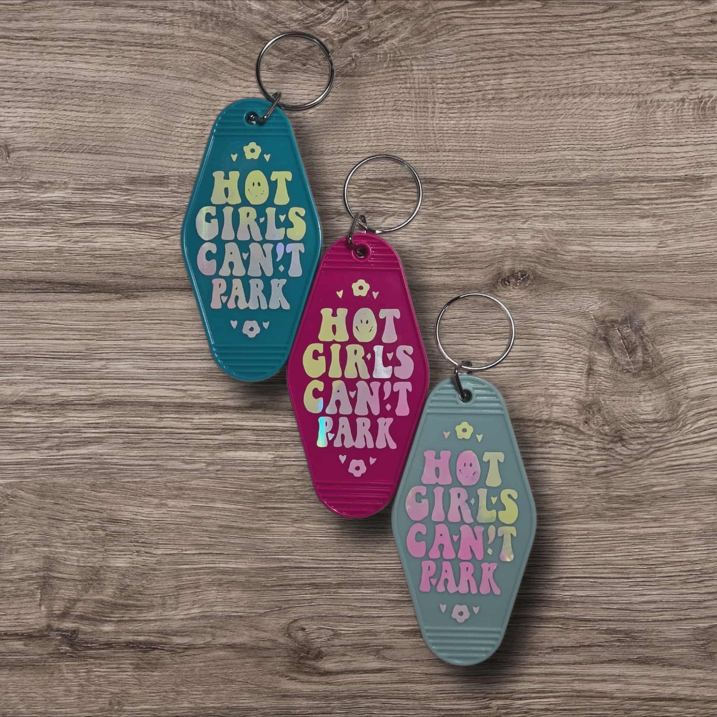 Sassy Motel Keychain - Hot Girls Can't Park