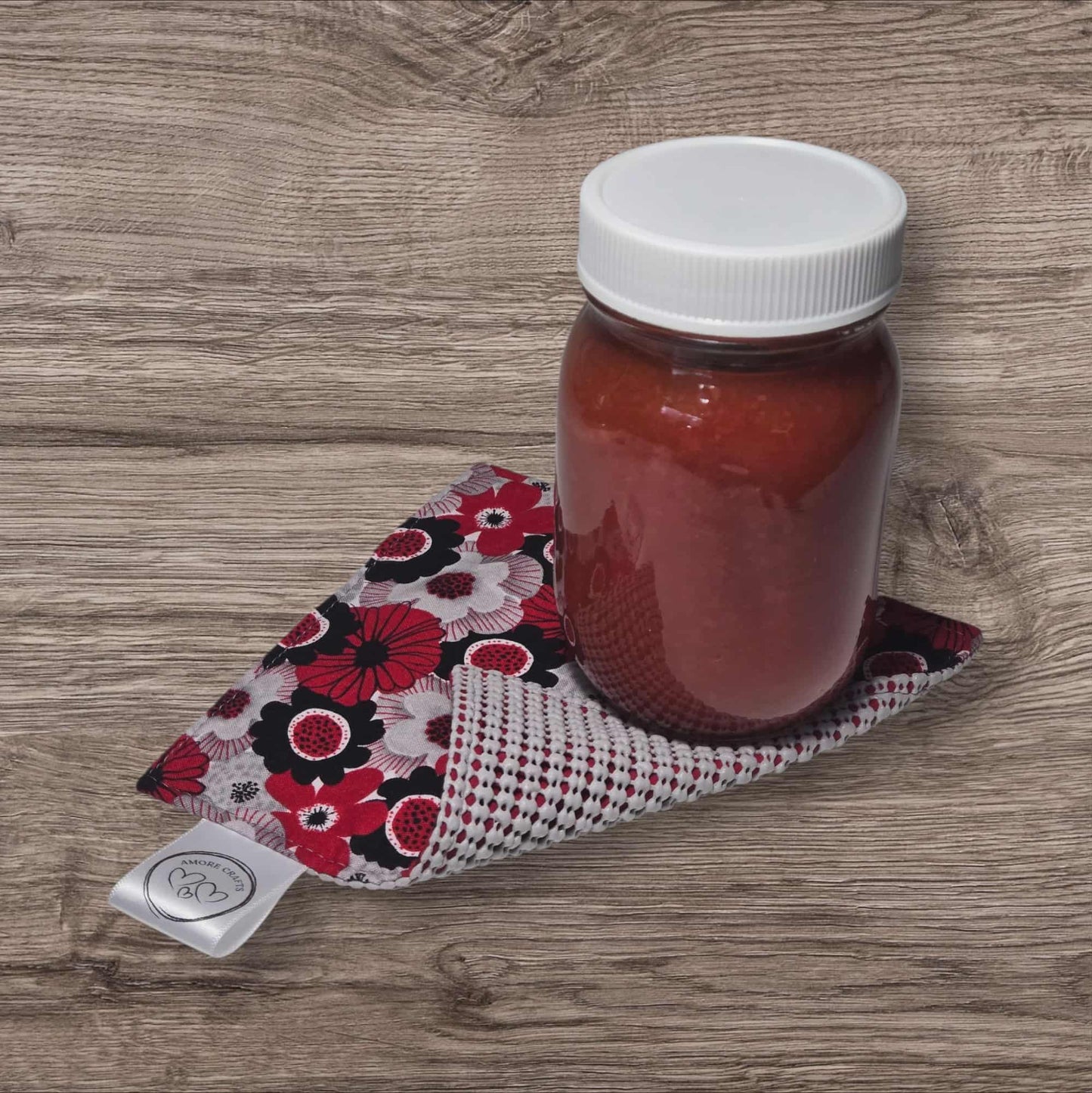 Jar Opener - Red & Black Blooms