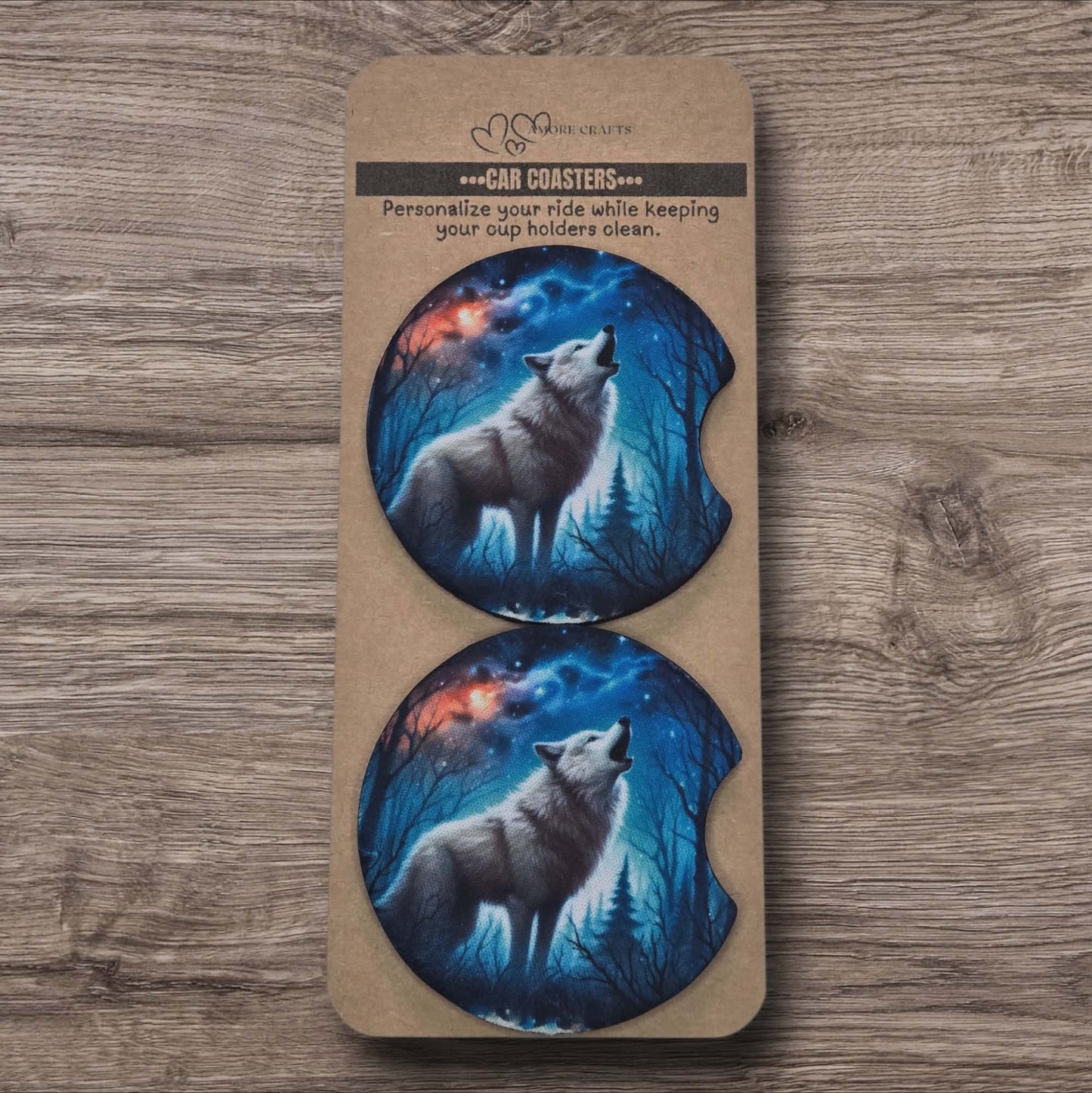 Car Coasters - Midnight Wolf