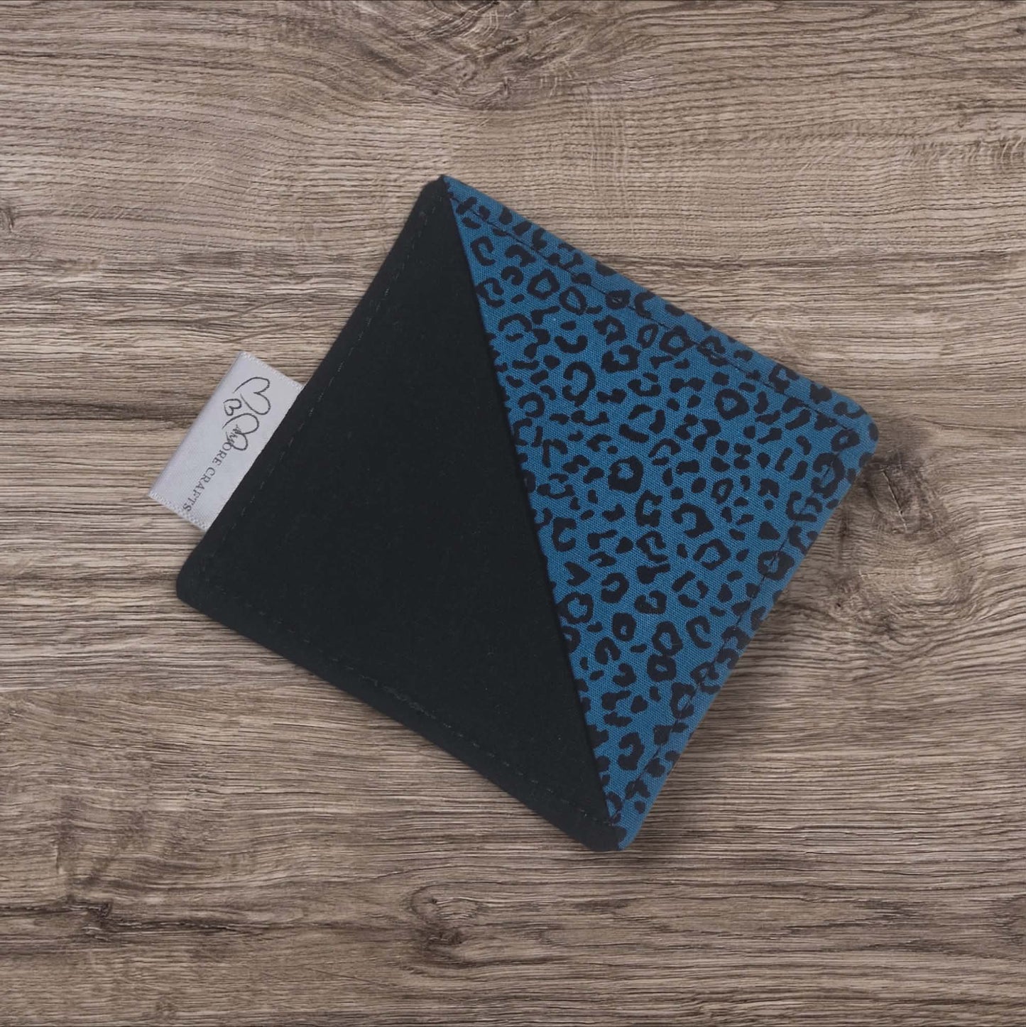 Fabric Corner Bookmark - Cheetah, Teal
