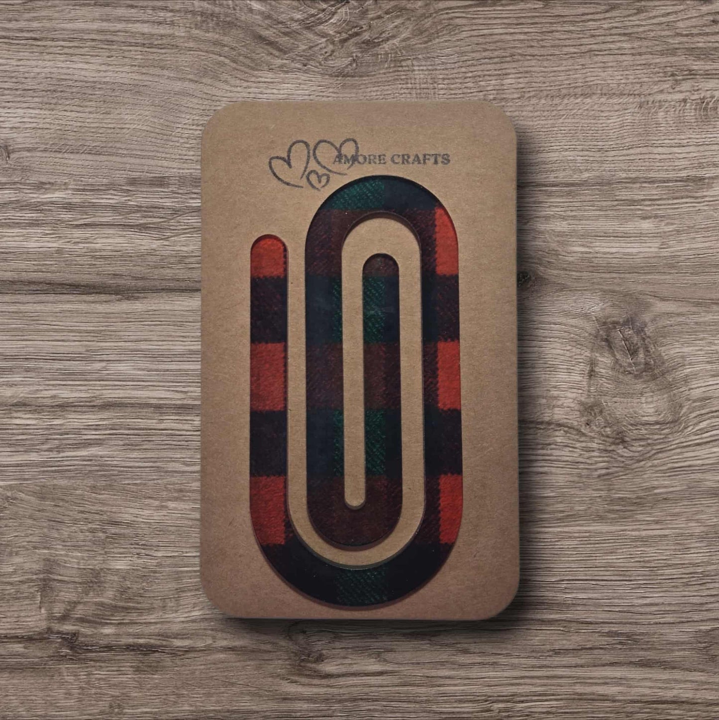 Quirky Paperclip - Red & Green Buffalo Plaid