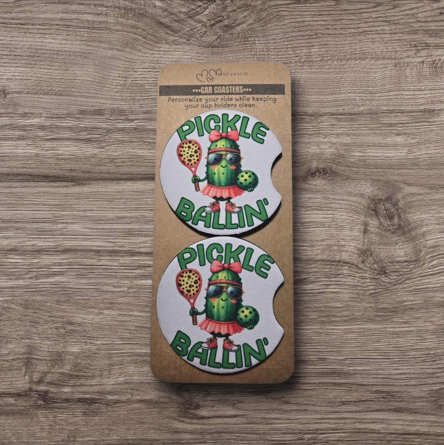 Car Coasters - Pickle Ballin'