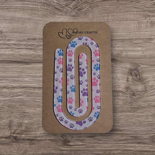 Quirky Paperclip - Colorful Puppy Paws