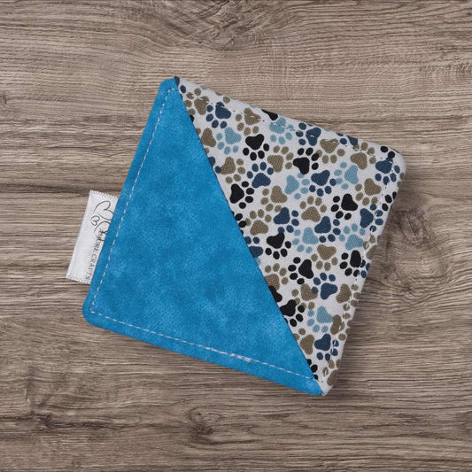 Corner Fabric Bookmark - Dog Paws