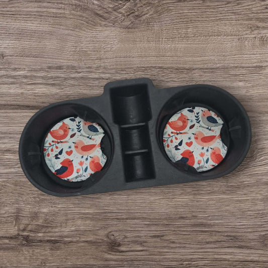 Car Coasters - Love Birds
