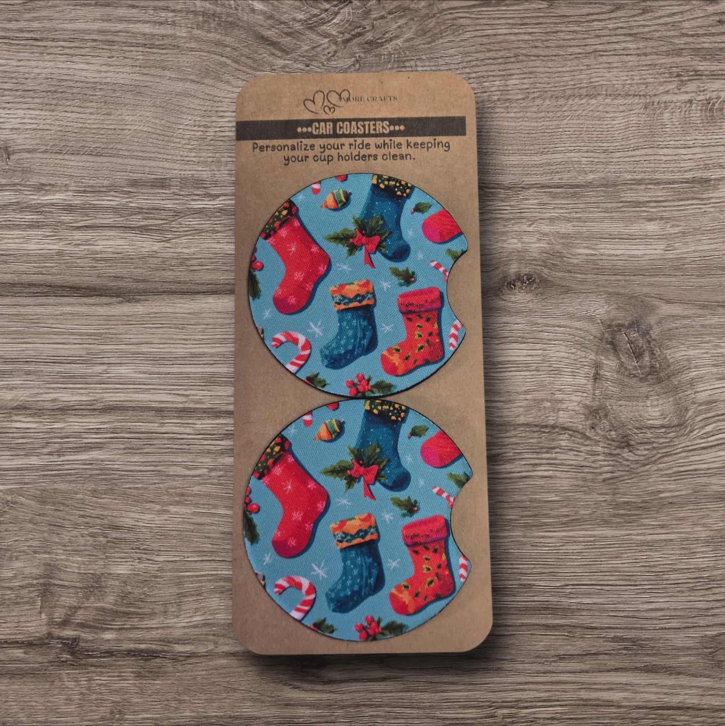 Car Coasters - Christmas Stockings