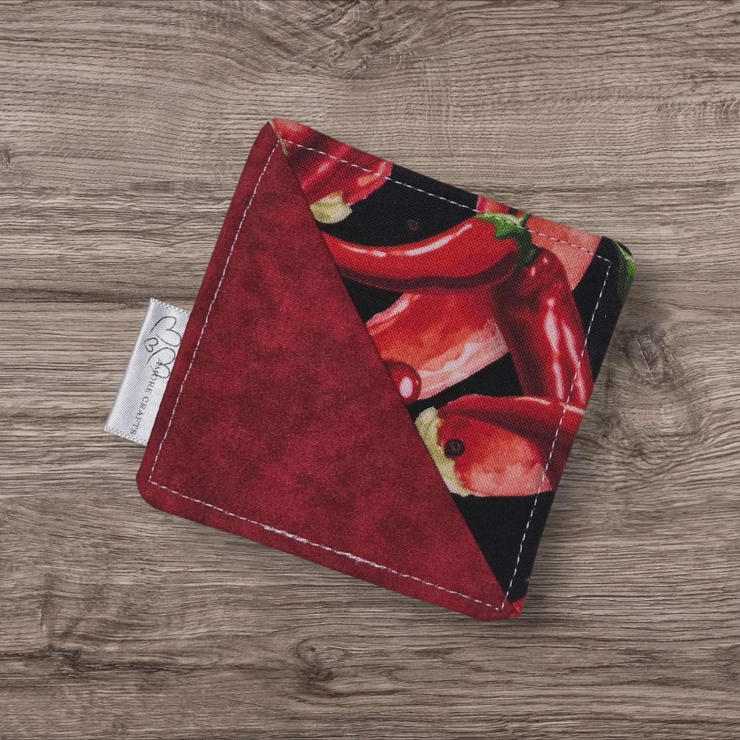 Corner Fabric Bookmark - Hot Peppers
