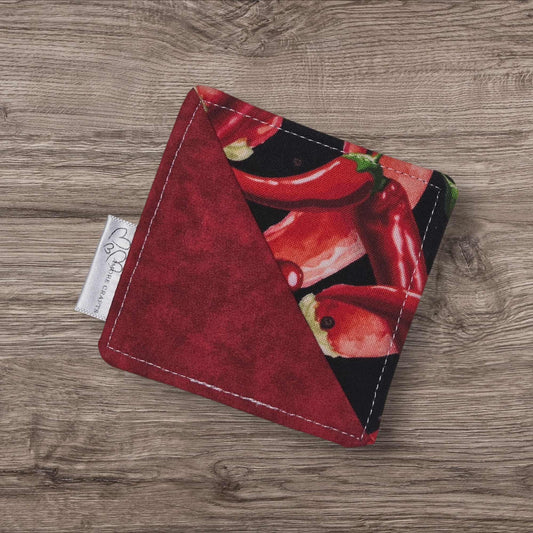 Corner Fabric Bookmark - Hot Peppers