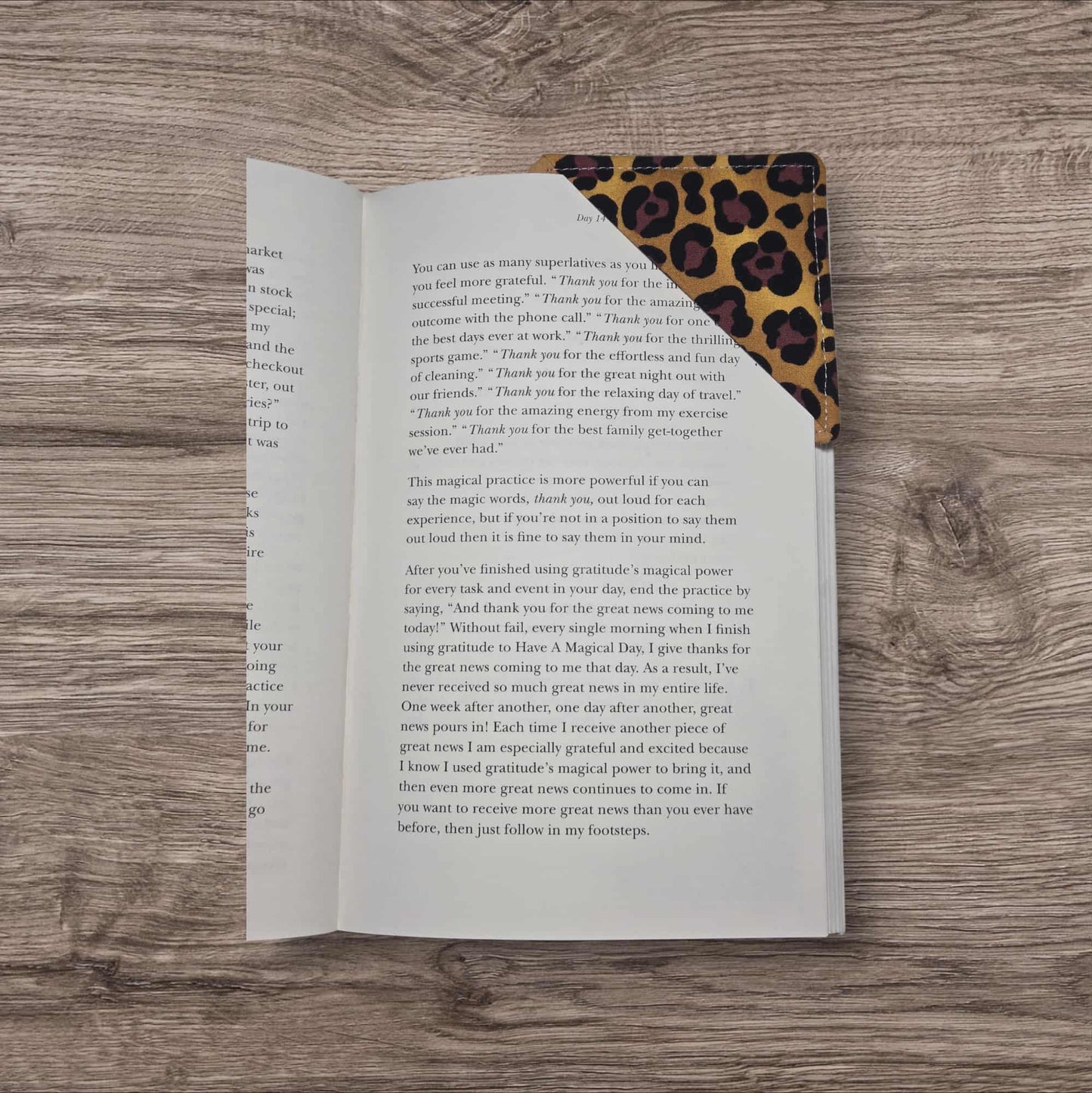 Corner Fabric Bookmark - Leopard