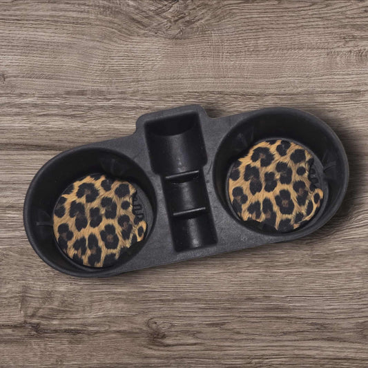 Car Coasters - Leopard Fur