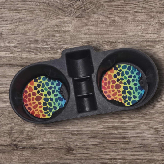 Car Coasters - Rainbow Safari