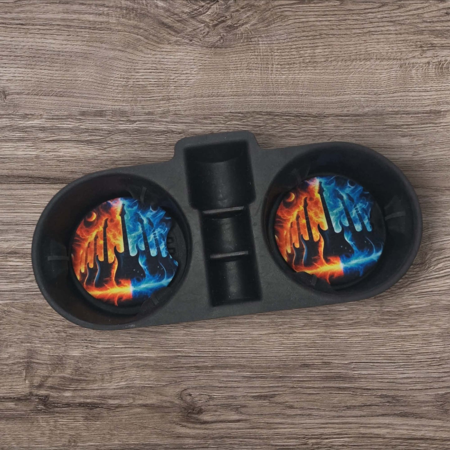 Car Coasters - Fire-struck Guitars
