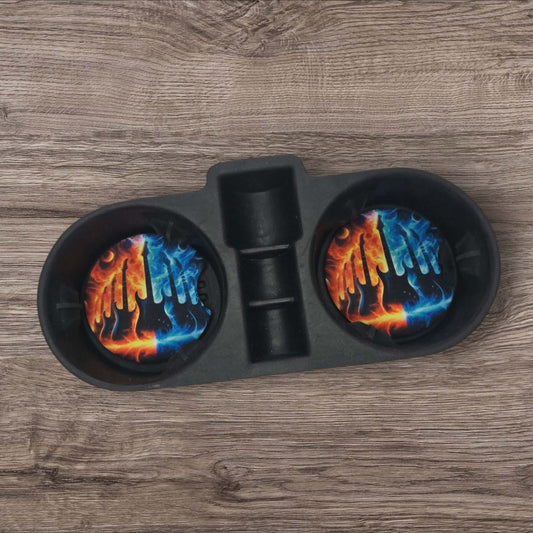 Car Coasters - Fire-struck Guitars