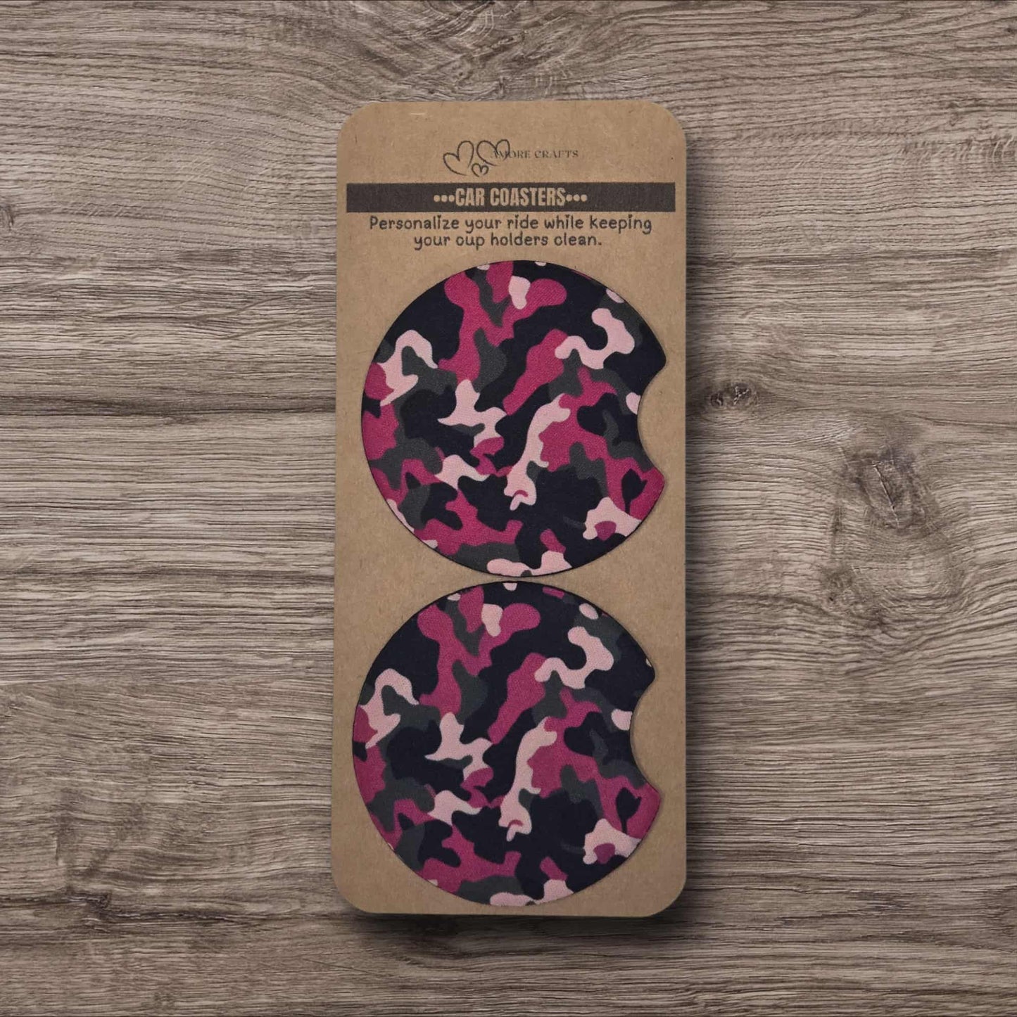 Car Coasters - Pink Camo