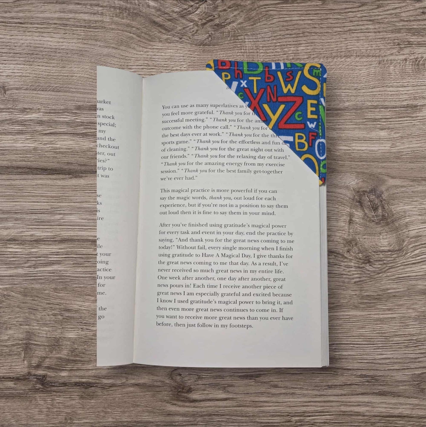 Fabric Corner Bookmark - Alphabet