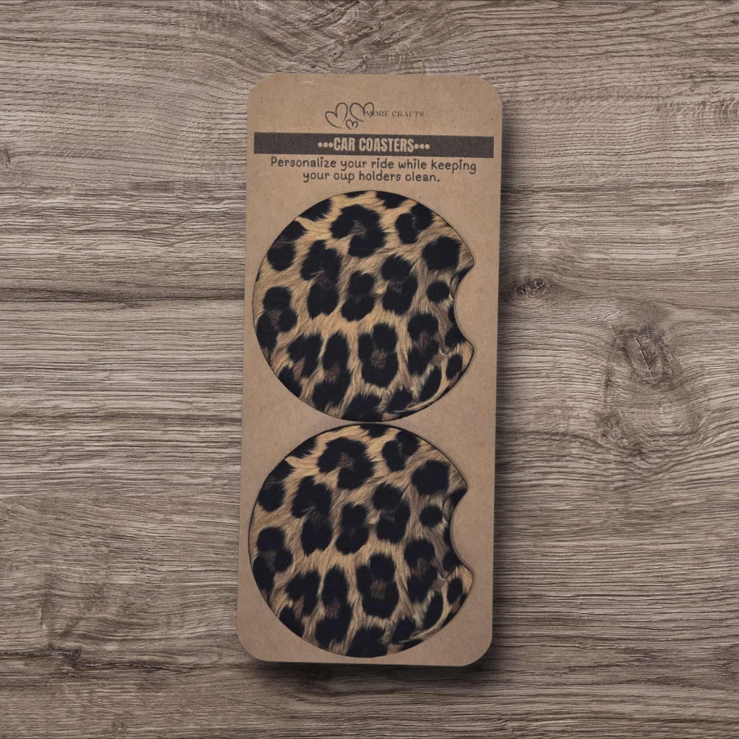 Car Coasters - Leopard Fur