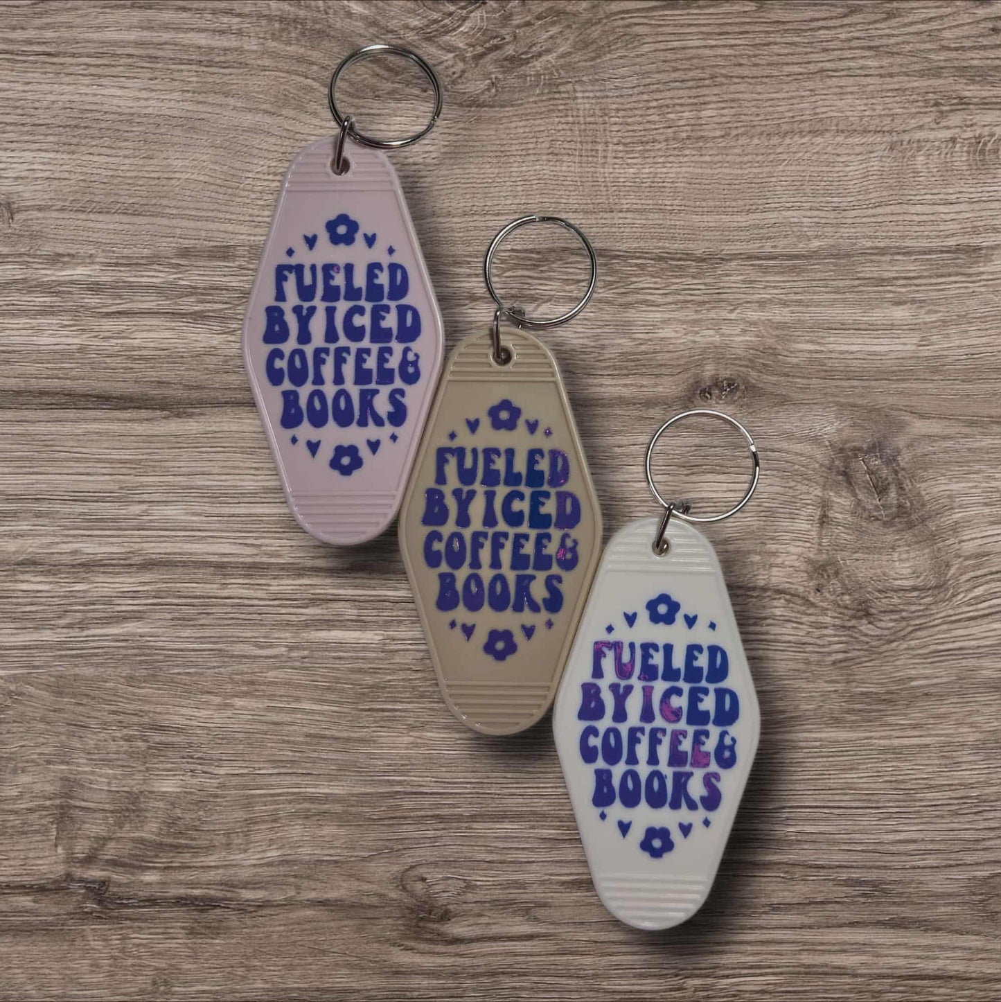 Sassy Motel Keychain - Fueled by Iced Coffee & Books