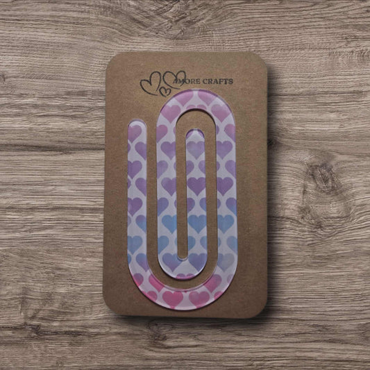 Quirky Paperclip - Cotton-Candy Rainbow Hearts