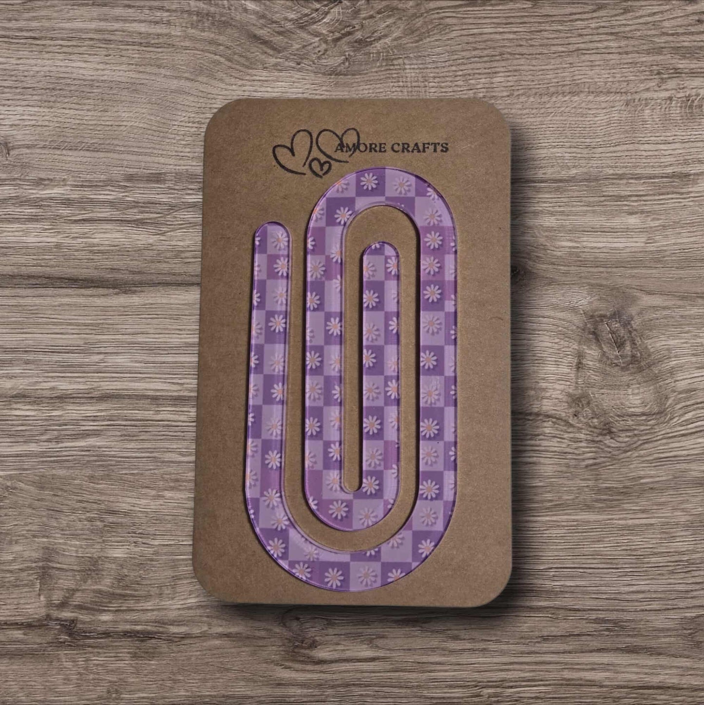 Quirky Paperclip - Purple Checkered