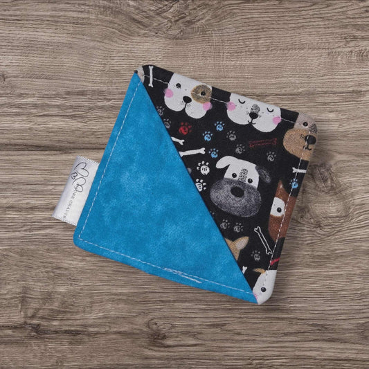 Corner Fabric Bookmark - Peekaboo Puppy Faces