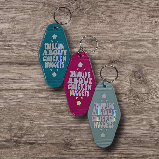 Sassy Motel Keychain - Thinking about Chicken Nuggets