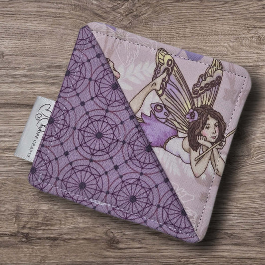 Corner Fabric Bookmark - Purple Fairy