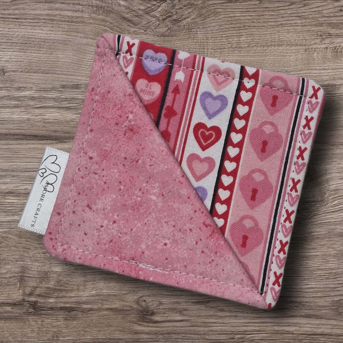 Fabric Corner bookmark - Key to my Heart