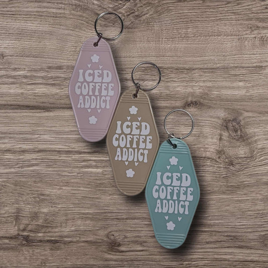 Sassy Motel Keychain - Iced Coffee Addict