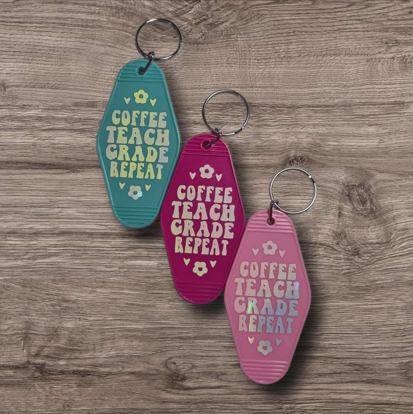 Sassy Motel Keychain - Coffee Teach Grade Repeat