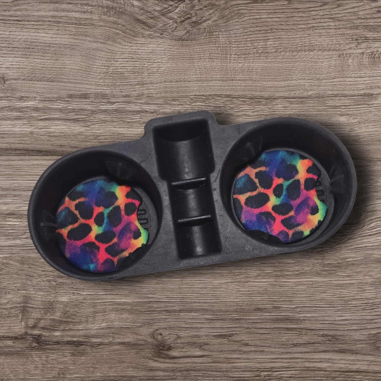 Car Coasters - Bright Leopard Splash