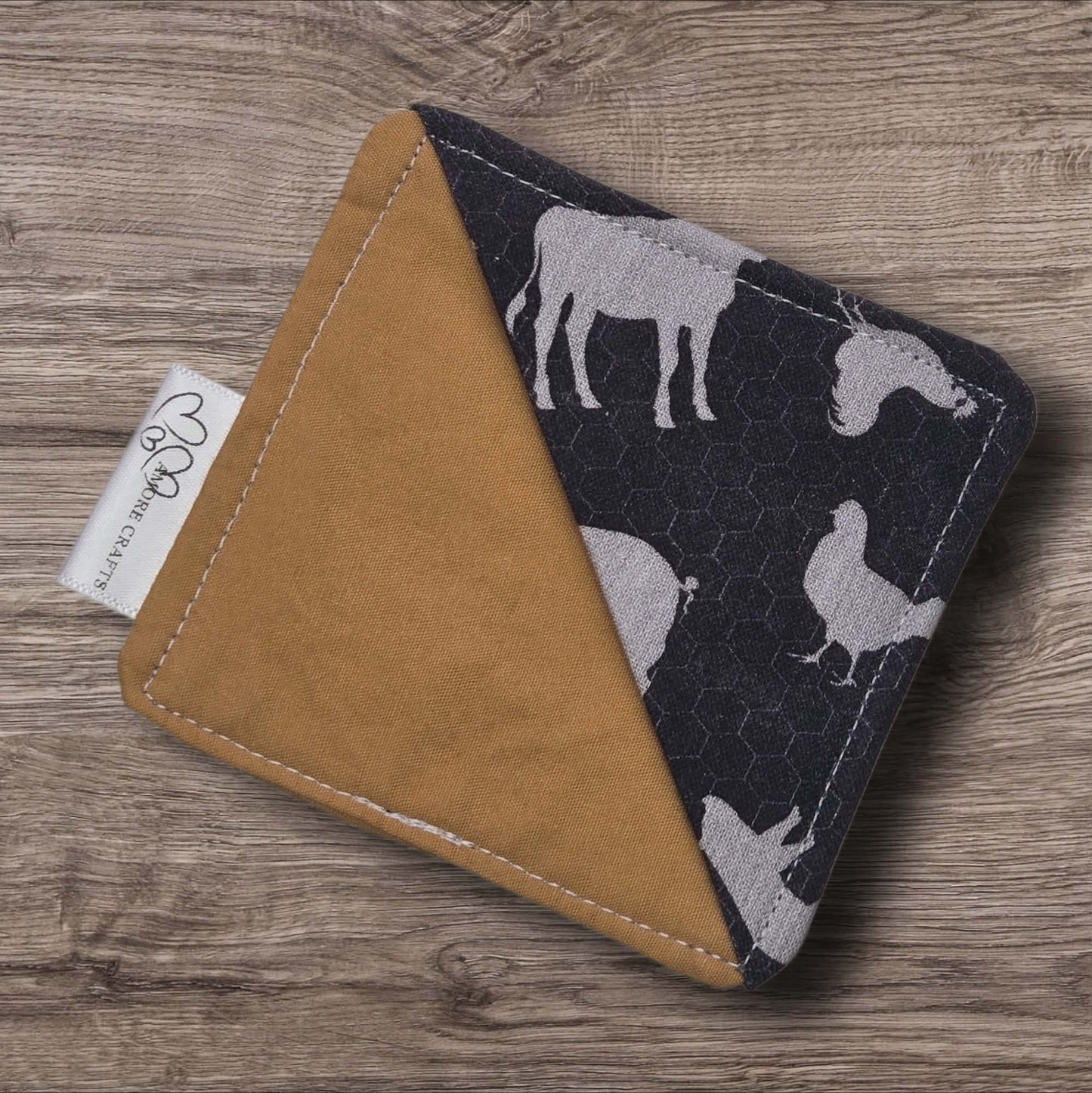Fabric Corner Bookmark - Barnyard