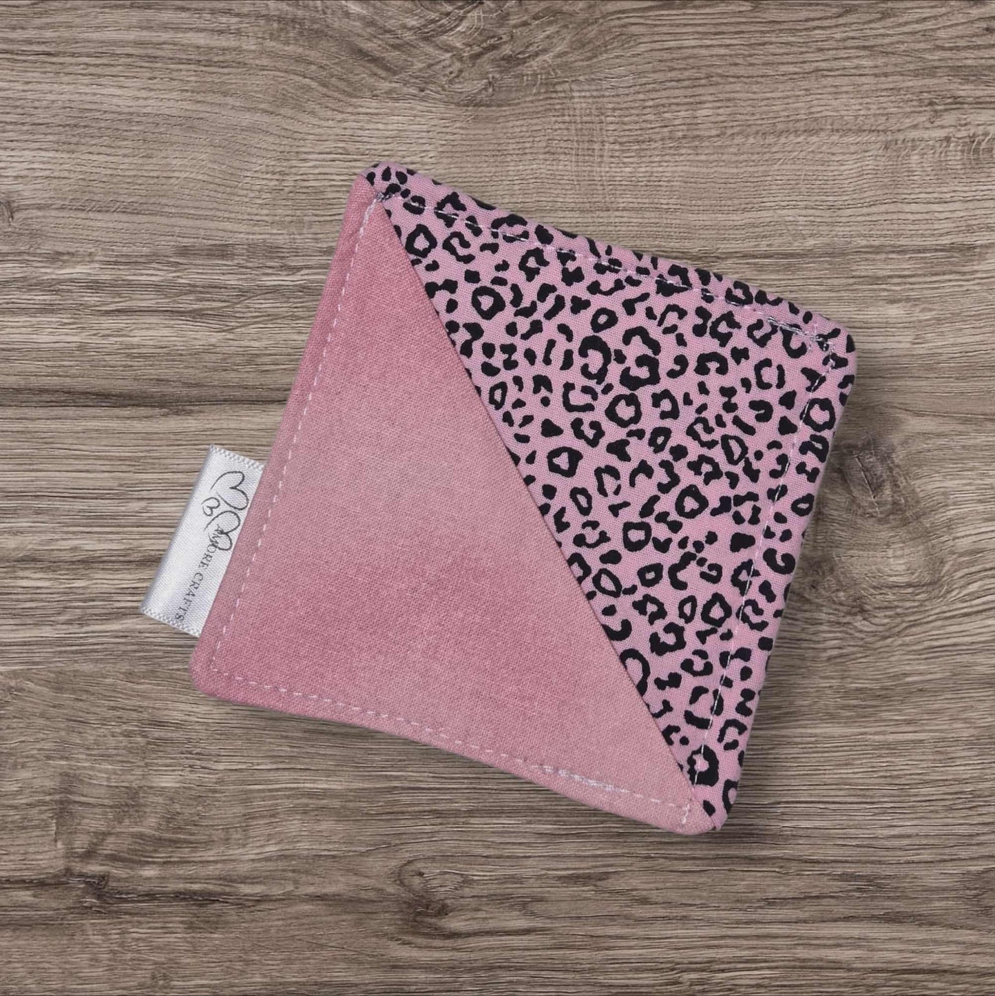 Corner Fabric Bookmark - Pink Leopard