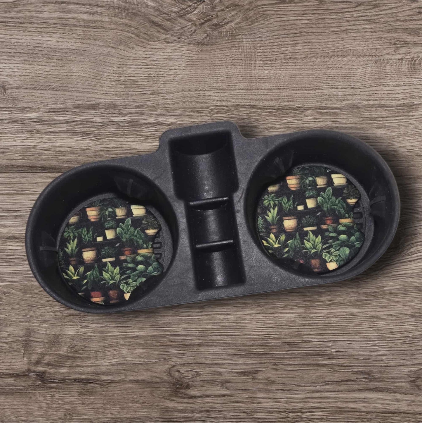 Car Coasters - Fresh Potted Greenery