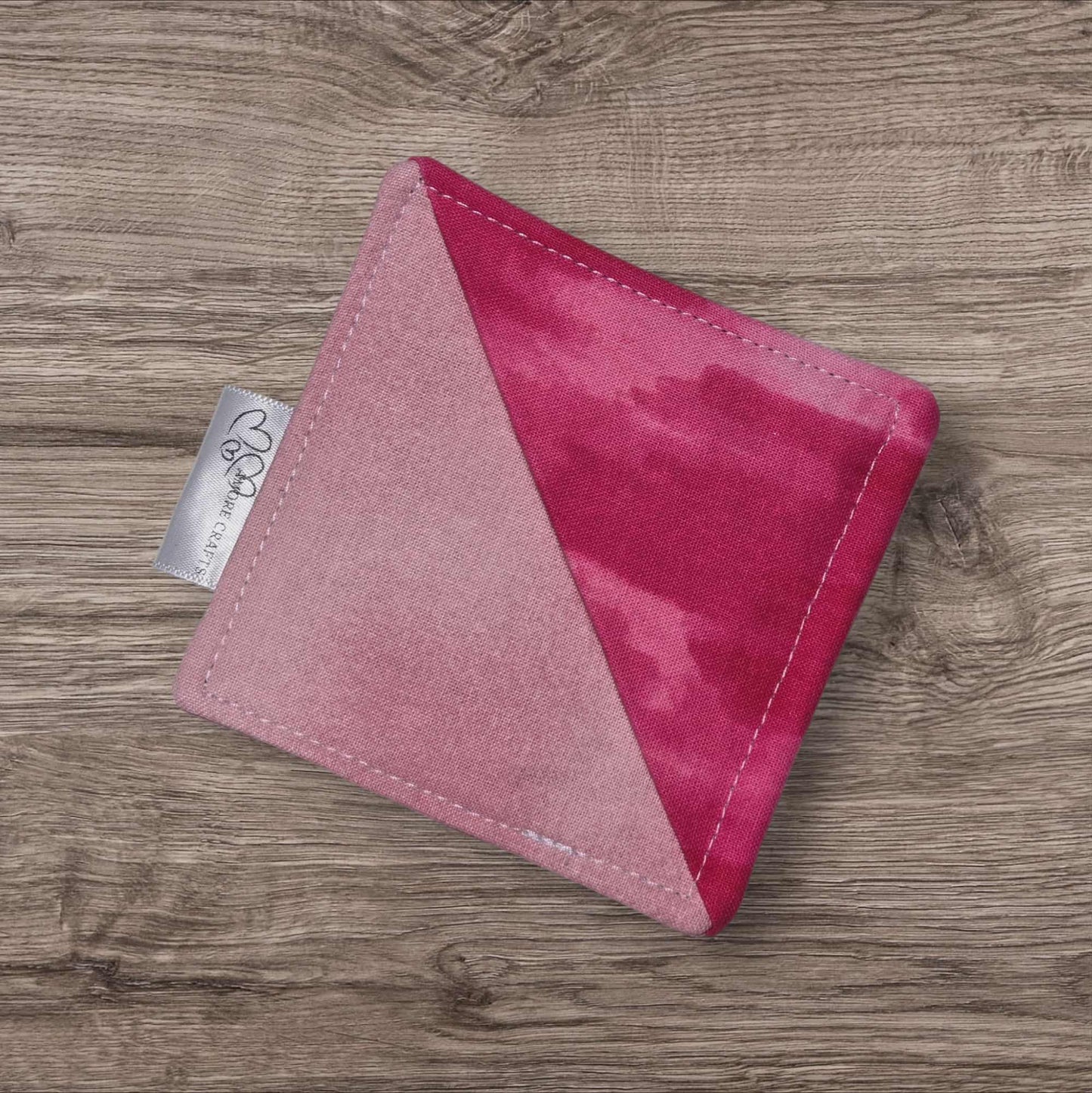 Corner Fabric Bookmark - Pink Stripes