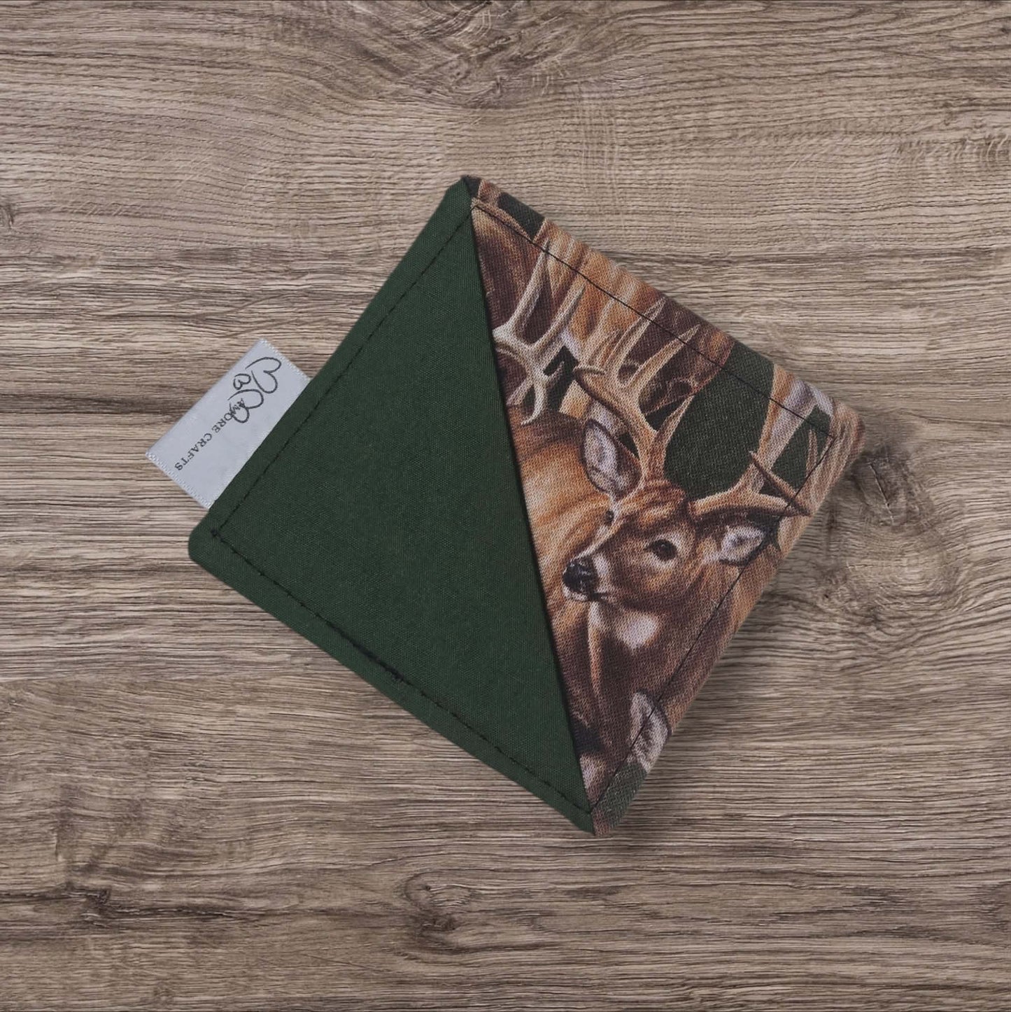 Fabric Corner Bookmark - Gentle Antlers