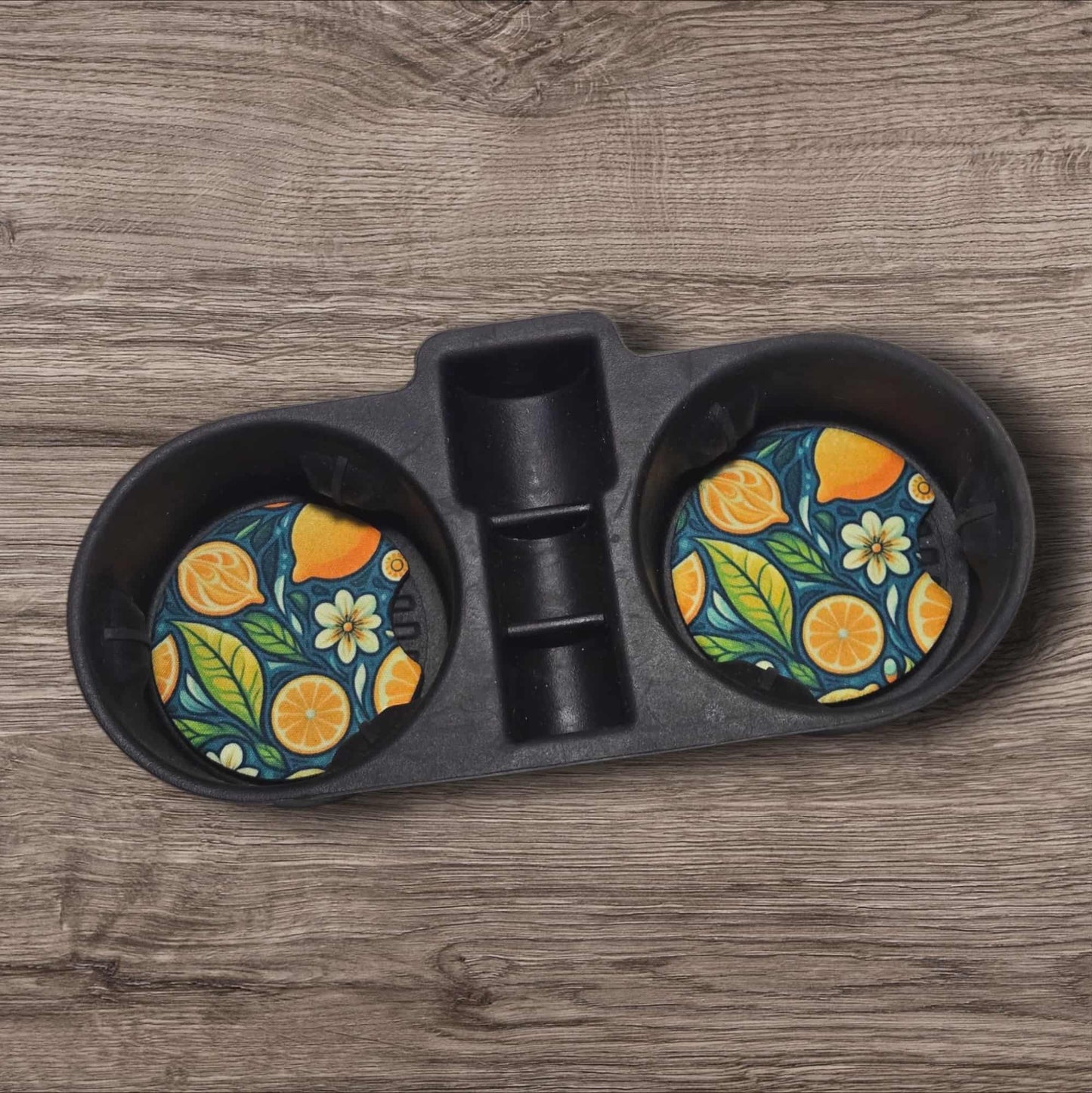 Car Coasters - Oranges & Blooms
