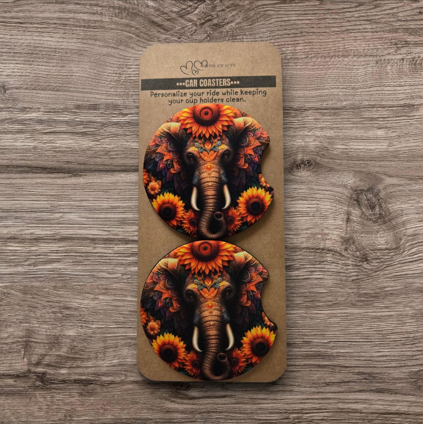 Car Coasters - Majestic Elephant